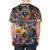 Retro cartoon design t-shirt featuring iconic 80s characters and pop culture imagery - men back