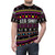 Spamton's Big Shot Kromer Christmas AOP T-Shirt featuring characters from the video games Undertale and Deltarune. - men front