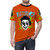 Vintage-inspired 90s dance music t-shirt with colorful dance floor design - men front