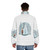 Snow Queen Puffer Jacket featuring enchanting digital art design - men back