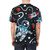 Cosmic space exploration t-shirt featuring an astronaut in a spacesuit against a starry night sky background - men back