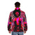 Vintage retro puffer jacket with Sly and the Family Stone design - men back