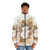Cozy slumber puffer jacket for children featuring a cute fox design - men front
