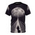 Cosmic space adventure t-shirt with moon, stars and galaxy design