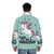 Glad to be a Unicorn Puffer Jacket featuring a magical unicorn design - men back