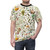 Detailed, colorful t-shirt design featuring a repeating pattern of Australian flora and fauna, including butterflies, birds, and native plants. - men front