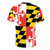 Maryland state flag graphic printed on a high-quality t-shirt - Back