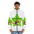 Shrek-inspired puffer jacket with playful design - men front