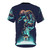 Vibrant cosmic and abstract space-themed graphic design on a high-quality t-shirt. - Back