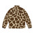 Giraffe print puffer jacket with nature-inspired camouflage pattern - Back