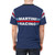 Vintage motorsport racing inspired t-shirt design with Martini Racing elements - men back