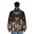 Enchanting "See No Evil" Puffer Jacket featuring surreal gothic design with mystical creatures and sacred geometry - men back