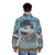 "Vintage Screaming Cowboy Possum Puffer Jacket with Rugged Western Outlaw Style" - men back