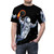 A digital art t-shirt design featuring an astronaut dunking a basketball in space against a backdrop of stars and meteors - men front