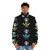 Skullchef chef puffer jacket with skull design - men front