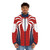 White Spider Puffer Jacket featuring a spider-inspired design - men front