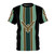 Dune-inspired House Atreides banner stripes graphic on a green t-shirt
