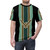 Dune-inspired House Atreides banner stripes graphic on a green t-shirt - men front