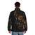 Skull Wood Puffer Jacket featuring a bold sugar skull design - men back
