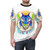 Vaporwave-inspired tiger t-shirt with hypnotic, anthro cat design - men front