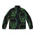 Green puffer jacket with skull chef logo, perfect for culinary professionals