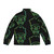Green puffer jacket with skull chef logo, perfect for culinary professionals - Back