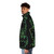 Green puffer jacket with skull chef logo, perfect for culinary professionals - men side left