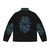 Ghost in the Shell cyberpunk puffer jacket featuring Motoko Kusanagi and futuristic, robotic imagery - Back
