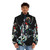 Ghost in the Shell Cyberpunk Anime Puffer Jacket with Futuristic Sci-Fi Design - men front
