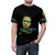 T-shirt featuring a humorous design with the text "Mark Zuckerberg Is A Lizard" and a stylized image of Mark Zuckerberg as a lizard person. - men front