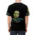 T-shirt featuring a humorous design with the text "Mark Zuckerberg Is A Lizard" and a stylized image of Mark Zuckerberg as a lizard person. - men back