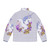 Fantasy puffer jacket with unicorn and flower design - Back