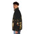 Rembrandt inspired puffer jacket featuring Dutch art patterns - men side left