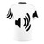 Graphic design t-shirt featuring a sound volume symbol, perfect for music enthusiasts. - Back