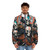 Skeleton Warrior Fantasy Puffer Jacket - men front