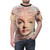 Marilyn Monroe portrait t-shirt with her famous words in a unique, artistic design - men front