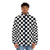 Ska checkered puffer jacket with classic 80s style - men front