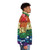 Vibrant pride flag puffer jacket with sequin print design - men side right