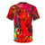 Mardi Gras inspired t-shirt with colorful abstract pattern design - Back