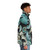 Puffer jacket with oil painting design featuring skull, octopus, and marine life motifs - men side right