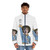 Woman wearing Disney's Sister Suffragette feminist puffer jacket - men front