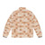Pixelated light skin puffer jacket with censored nudity design - Back