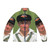 Sir Don Bradman, legendary Australian cricketer, featured in a low poly design puffer jacket