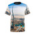 Dubai cityscape graphic t-shirt featuring the Burj Khalifa and other landmarks