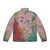 Geometric 90s design puffer jacket with pop art pattern and retro aesthetic - Back
