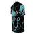 Vivid blue octopus with tentacles design printed on a high-quality t-shirt - men right