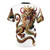 Embroidered t-shirt featuring the mythical manticore creature, a legendary beast from Persian mythology. - Back
