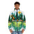 Geo Forest Puffer Jacket with nature and animal graphics - men front