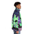 Puffer jacket featuring a space-inspired design with galaxy graphics and an alien dog - men side right