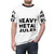 Heavy Metal Inspired Raglan Baseball T-shirt with Graphic Design - men front